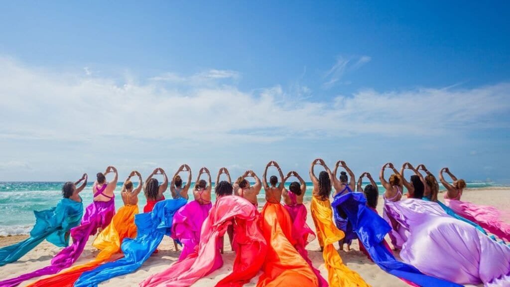 Bachelorette & Group Flying Dress Photoshoots in Tulum - Pro Art Photographers