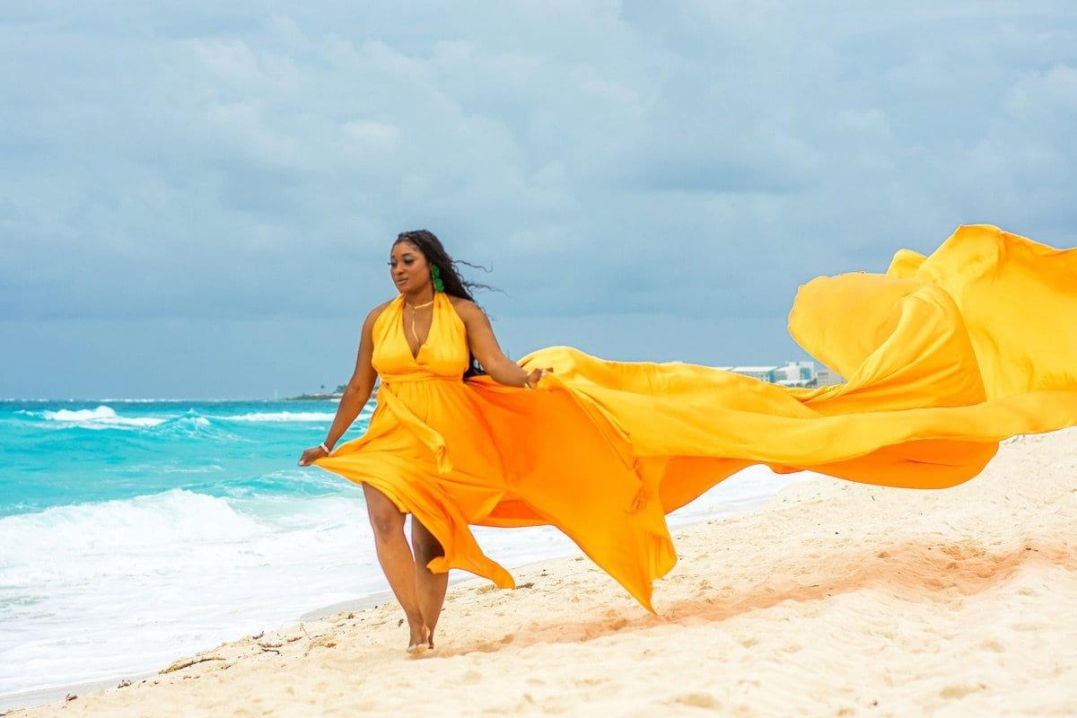 Flying Dress Photoshoot Cancun