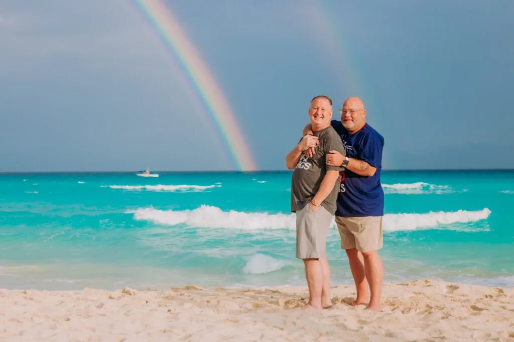 Sesión de pareja en la costa turquesa de Playa del Carmen