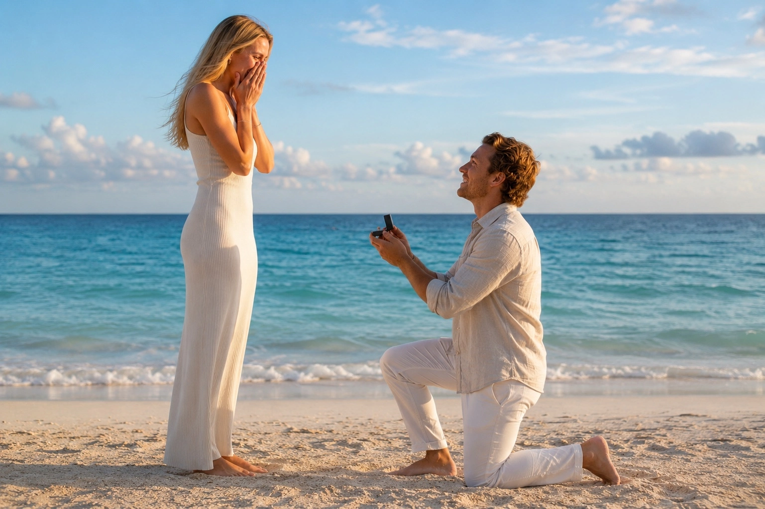Sesión de fotos de propuesta de matrimonio con un fotógrafo profesional en Playa del Carmen — Pro Art Photographers